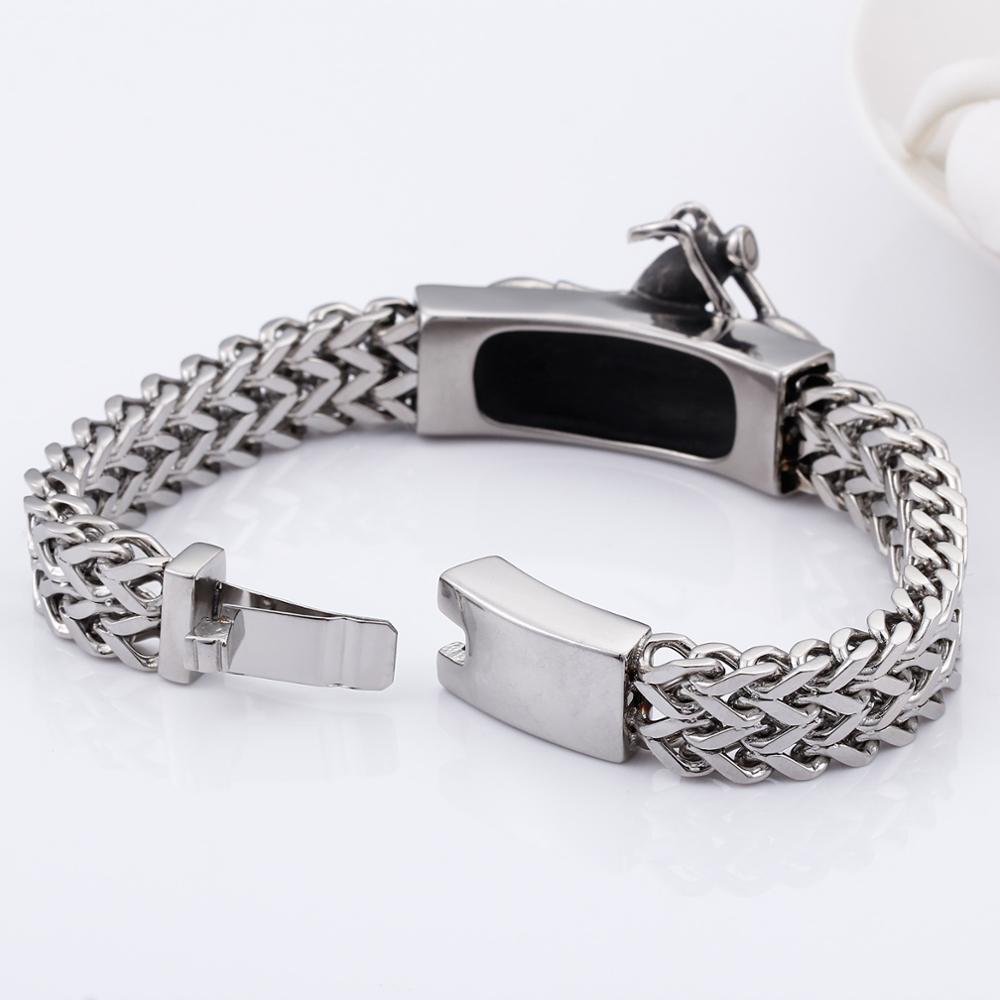 Motorcycle Bracelet Biker Icon Duel Strand Chain Bracelet