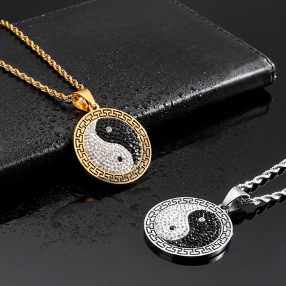 Yin Yang Tag Pendant Necklace