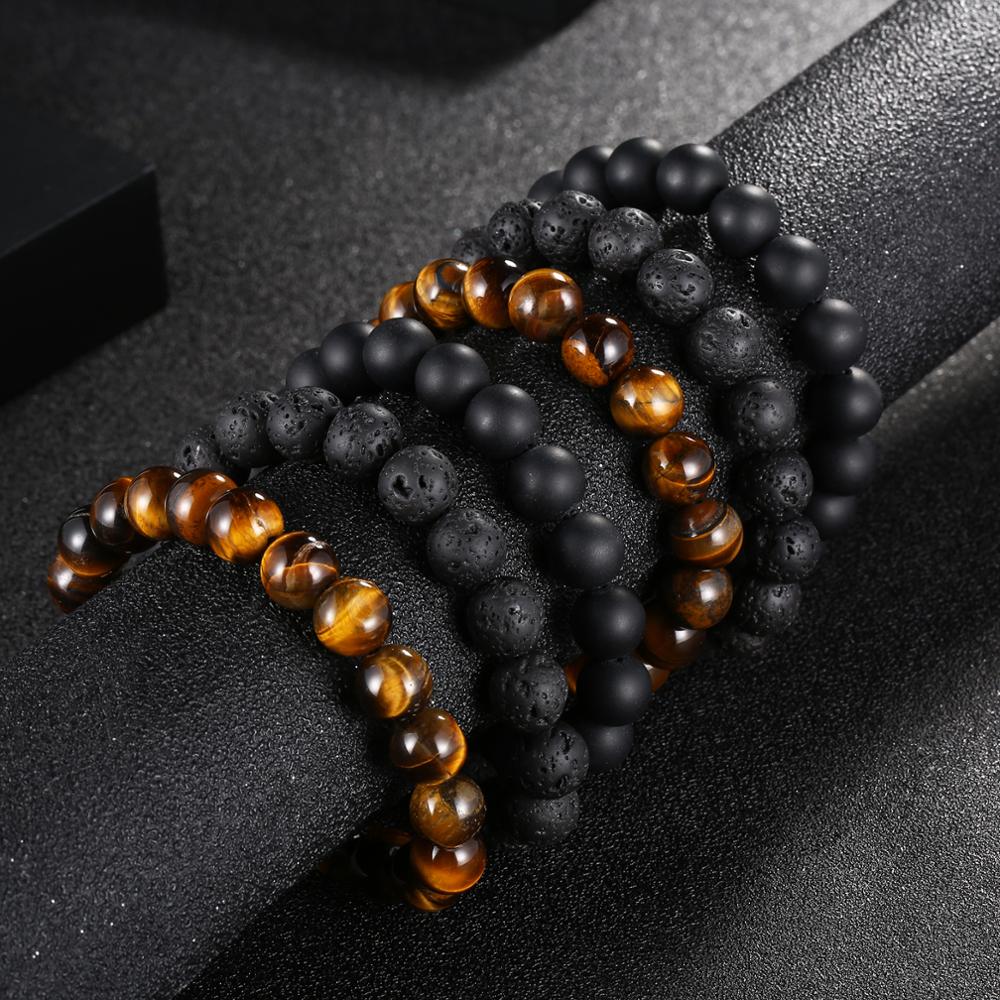 Lava Stone and Tiger's Eye Bracelet