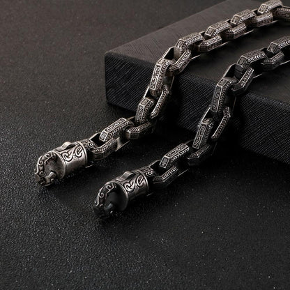 Vintage Square Bead Bracelet Men Black Stainless Steel Viking Punk Charms Heavy Bracelets Fashion Jewelry