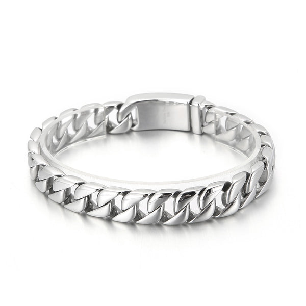 Narrow Cuban Chain Men's Bracelet