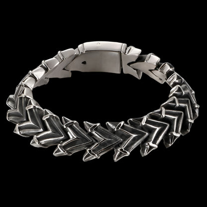 Heavy Metal V Link Mens Bracelet