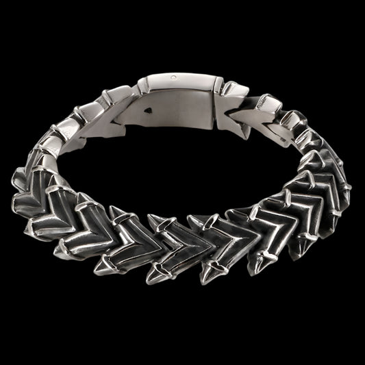 Heavy Metal V Link Mens Bracelet