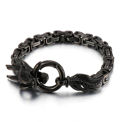 Dragon Ouroboros Byzantine Chain Bracelet