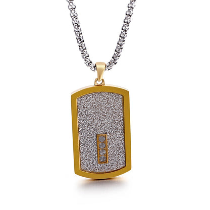 Big Bling High Roller Dogtag Necklace