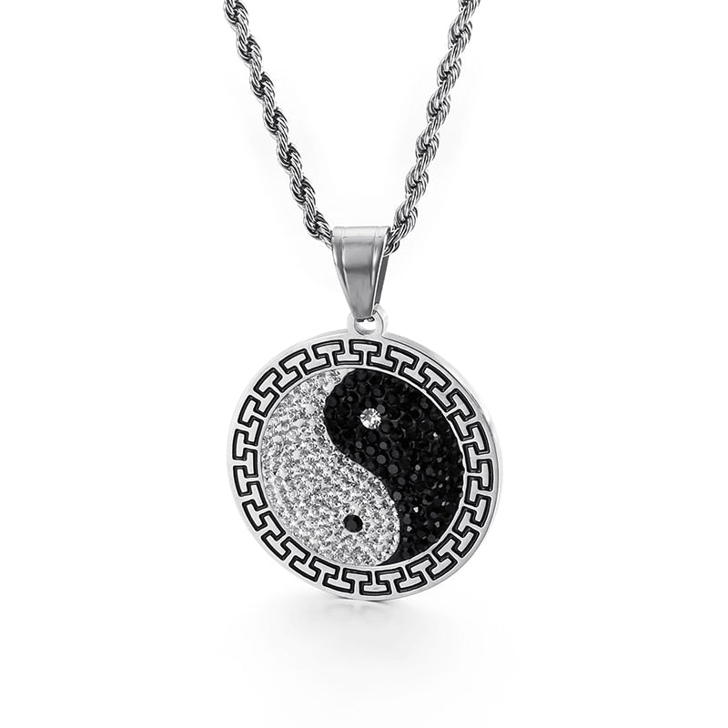 Yin Yang Tag Pendant Necklace