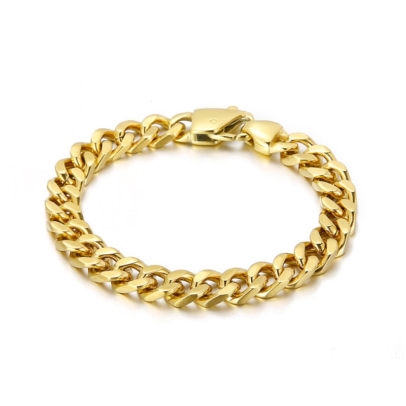 Medium Gauge Cuban Chain Link Bracelet