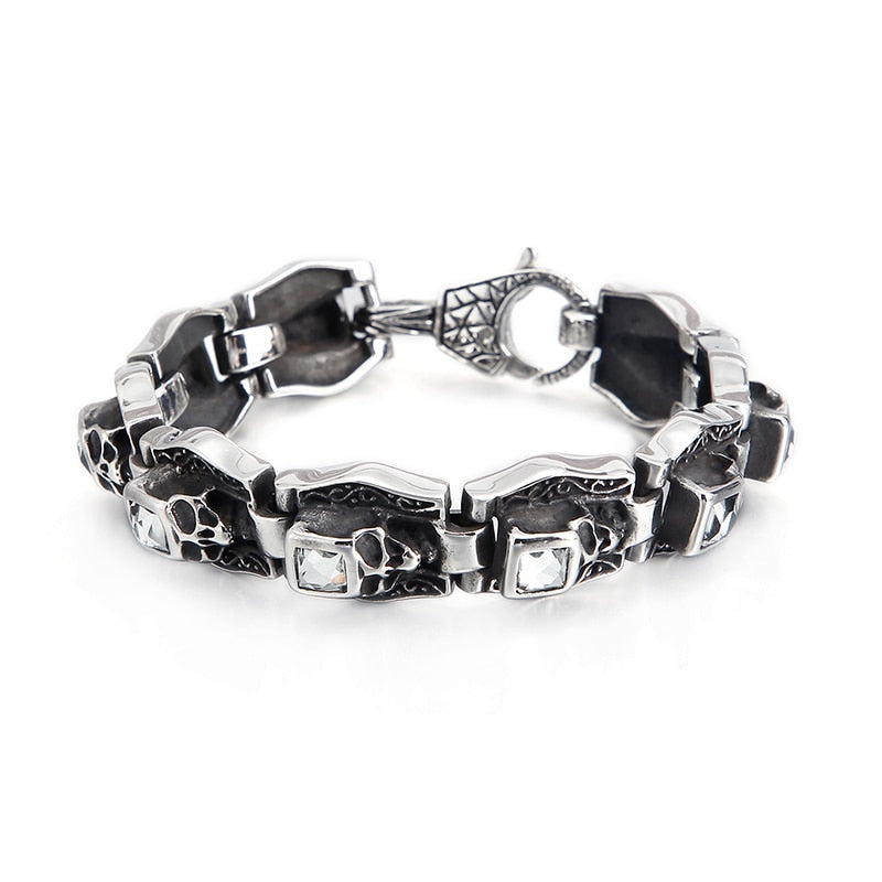 Engraved Cabuchon Skull or Lionspaw Bracelet