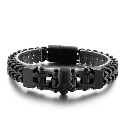 Skull Mesh Chain Bracelet in Multiple Colors