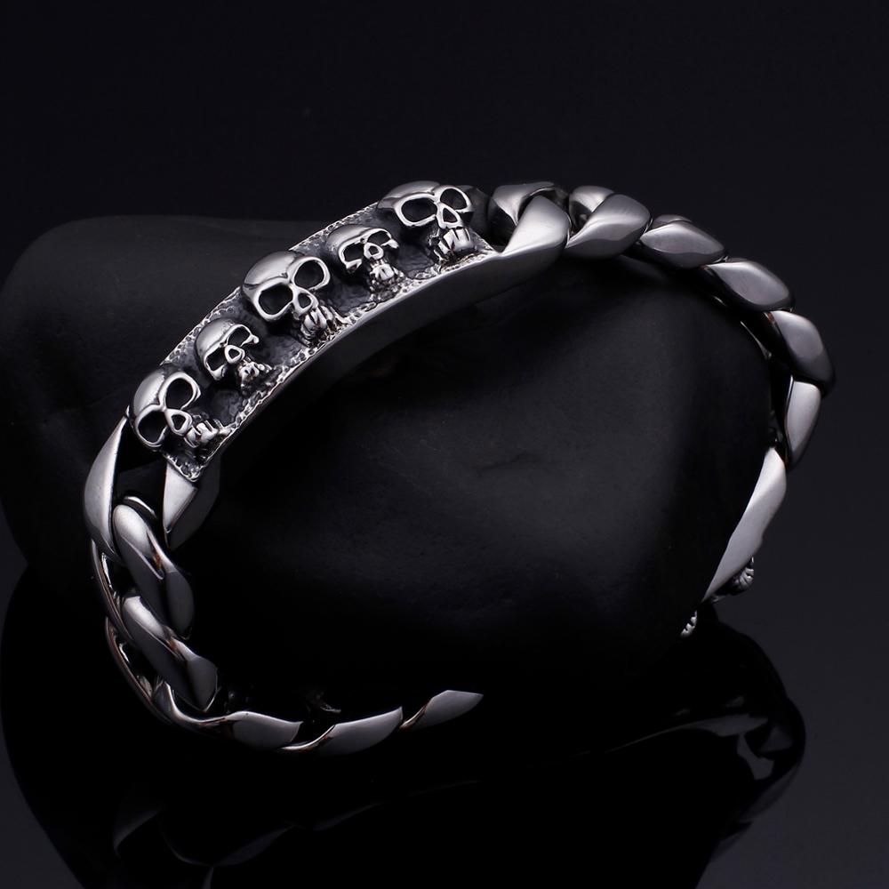 Skull Head Stainless Steel Bracelet