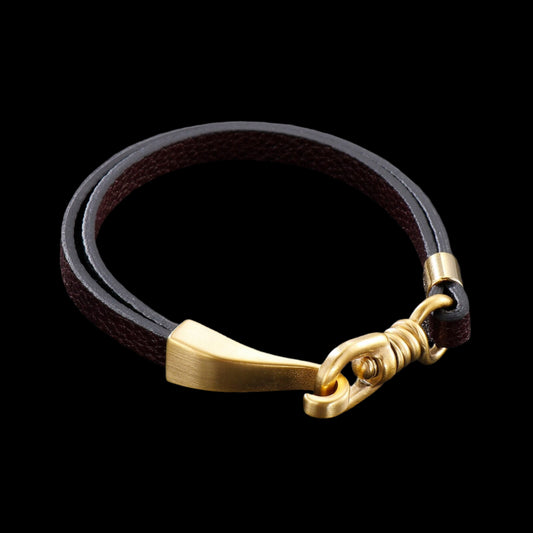 Hook and Loop Leather Bracelet