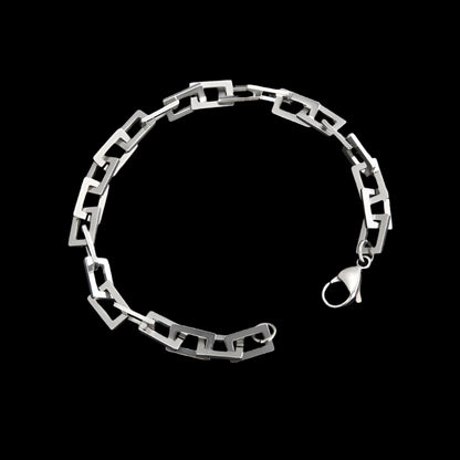 Modern Square Link Chain Mens Bracelet