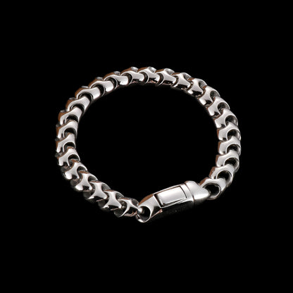 Modern Vertebrae Chain Steel Mens Bracelet