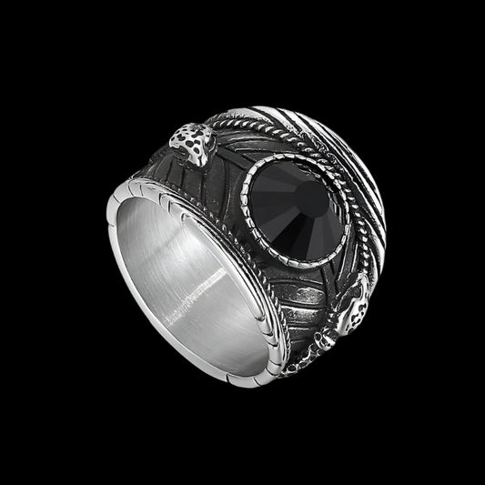 Ravensbeak Black Crystal Ring