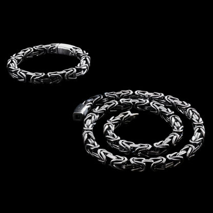 Renaissance Byzantine Chain Necklace and Bracelet