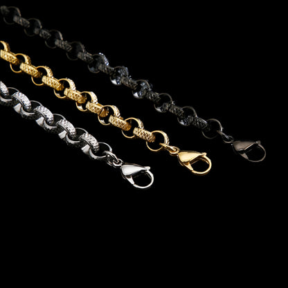 Round Link Mens Bracelet