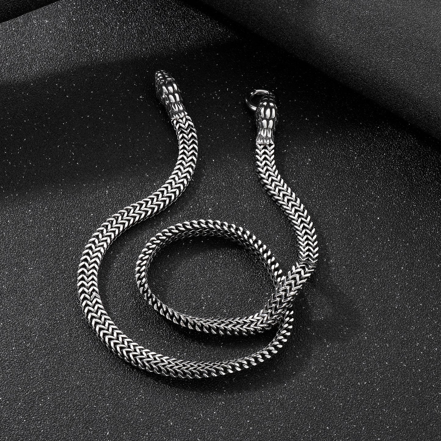 Dual Serpent Chain Necklace