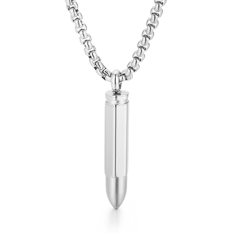 Minimalist Bullet Pendant High Caliber Necklace