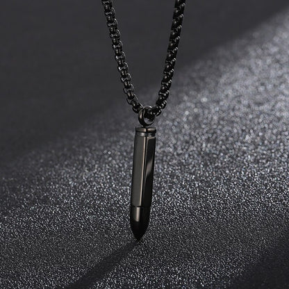 Minimalist Bullet Pendant High Caliber Necklace