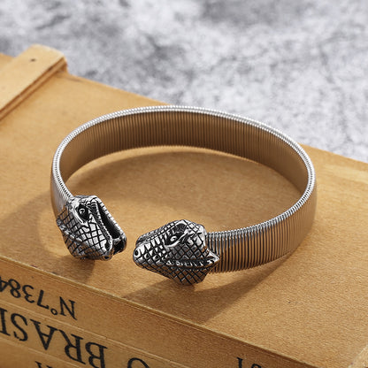 Serpent Bangle Animal Charm Bracelet