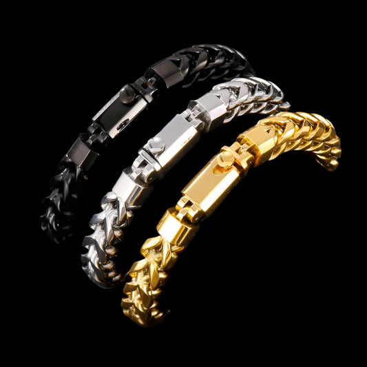 Wheat Chain Heavy Gauge Mens Bracelet