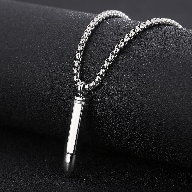 Minimalist Bullet Pendant High Caliber Necklace