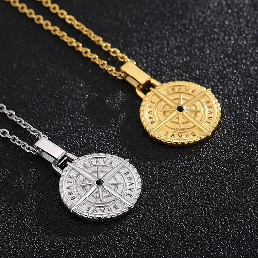 Cross Compass Pendant Necklace