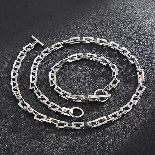 Modern Minimalist Hollow Square Link Chain