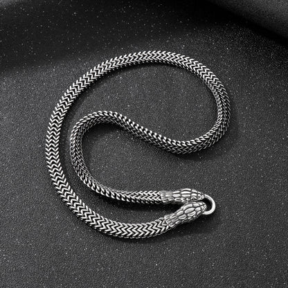 Dual Serpent Chain Necklace