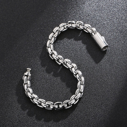 Anchor Chain Thick Gauge Post Clasp Bracelet