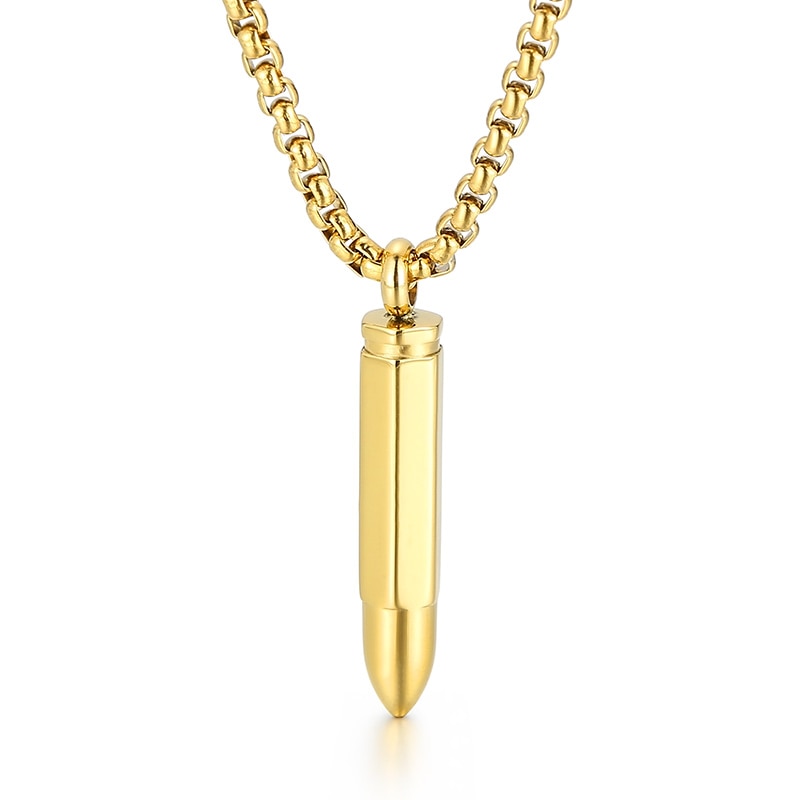 Minimalist Bullet Pendant High Caliber Necklace