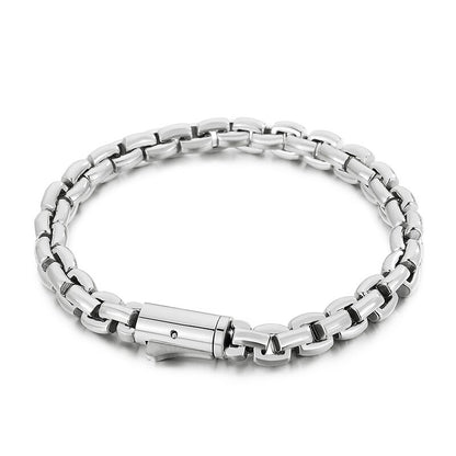 Anchor Chain Thick Gauge Post Clasp Bracelet