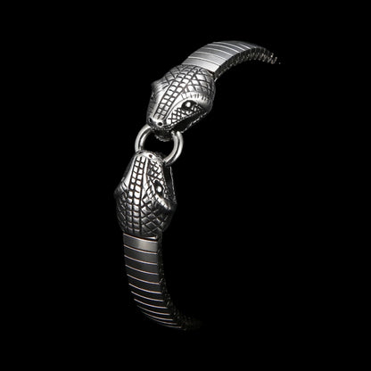 Dual Serpent Watch Link Bracelet