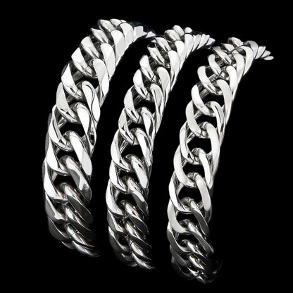 Slide Chain High Polish Mens Bracelet