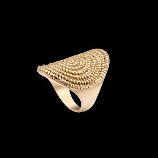 Spiral Signet Mens Ring