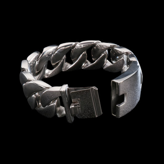 Mirror Polish Super Huge Steel Cuban Chain Bracelet