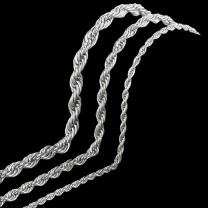 Twisted Steel Rope Chain Necklace
