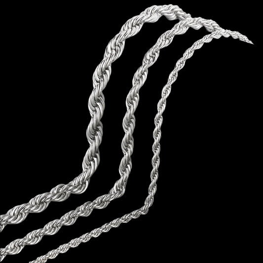 Twisted Steel Rope Chain Necklace