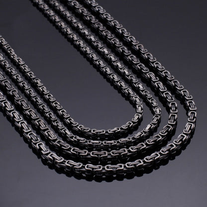 Square Box Matte Necklace Chain