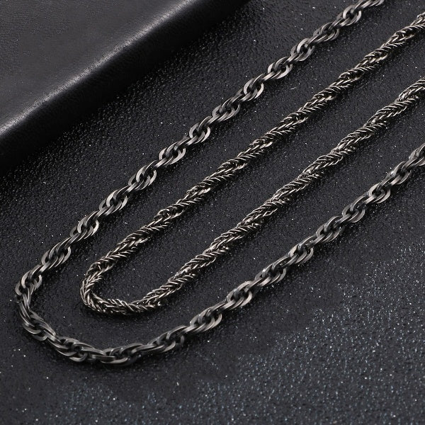 Black Link Chain Necklace