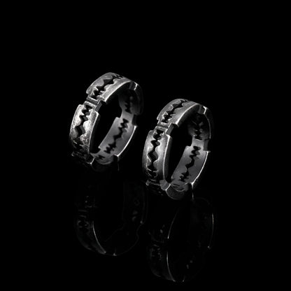 mens razor blade ring