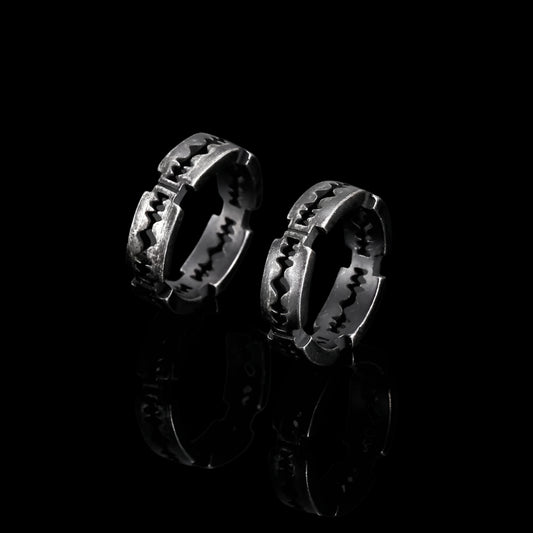 mens razor blade ring