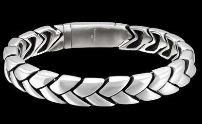 Cast Polished Small Chain Mens Bracelet